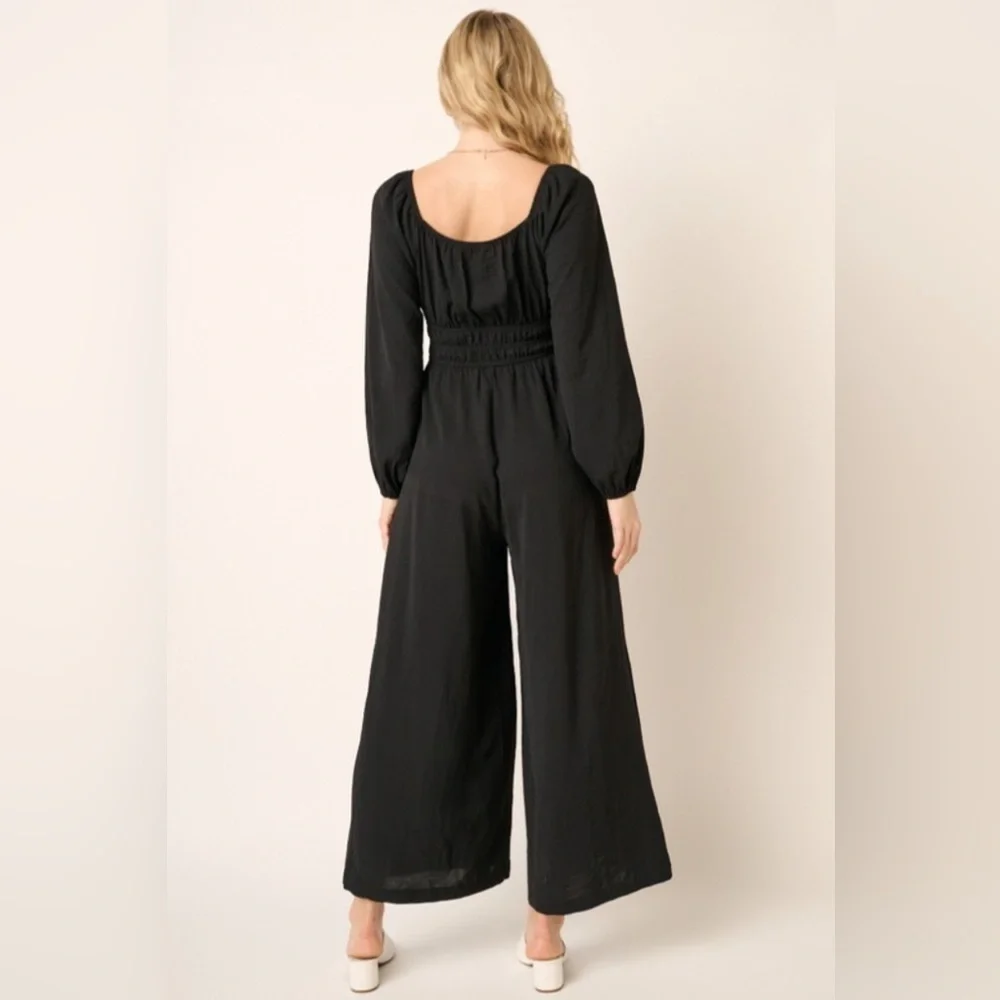 Mittoshop Classic Black Jumpsuit with Pockets